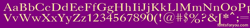 CasloncttRegular Font – Yellow Fonts on Purple Background