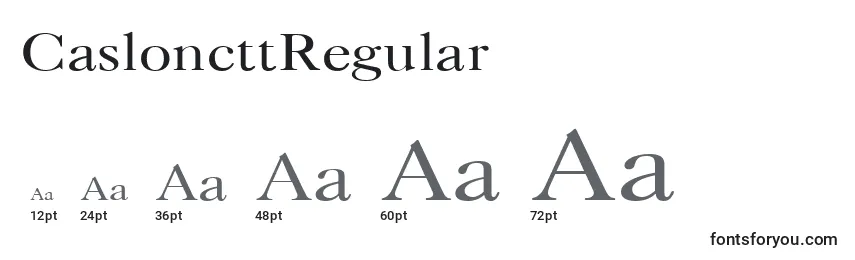 Размеры шрифта CasloncttRegular