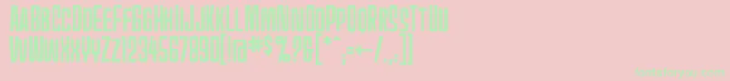 MecheffectsonebbReg Font – Green Fonts on Pink Background