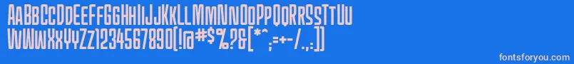 MecheffectsonebbReg Font – Pink Fonts on Blue Background