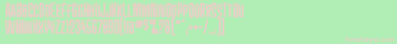 MecheffectsonebbReg Font – Pink Fonts on Green Background