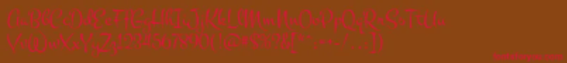 Montez Font – Red Fonts on Brown Background