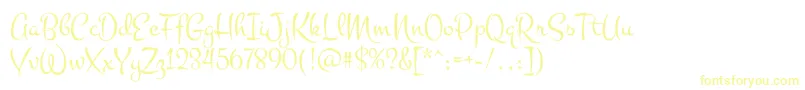 Montez-Schriftart – Gelbe Schriften