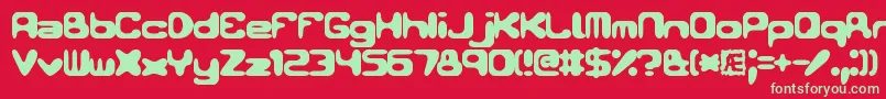Conduit2Brk-Schriftart – Grüne Schriften auf rotem Hintergrund