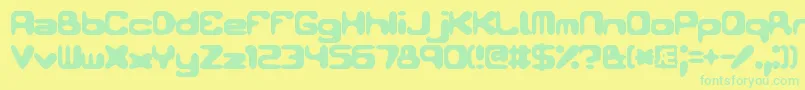 Conduit2Brk Font – Green Fonts on Yellow Background