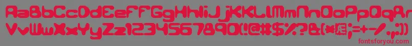 Шрифт Conduit2Brk – красные шрифты на сером фоне