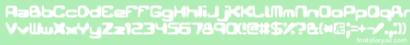 フォントConduit2Brk – 緑の背景に白い文字