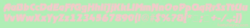 ThimbaDisplaySsiItalic Font – Pink Fonts on Green Background