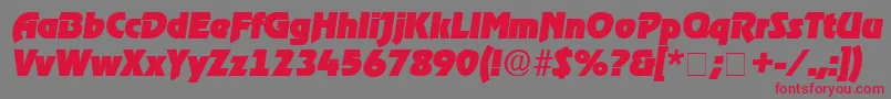 ThimbaDisplaySsiItalic Font – Red Fonts on Gray Background