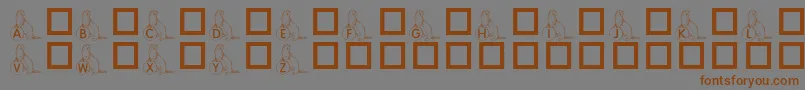 Weitere Informationen zur KrAFerretForAngel-Schriftart KrAFerretForAngel-Schriftart – Braune Schriften auf grauem Hintergrund
