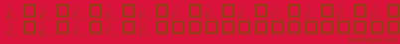 KrAFerretForAngel Font – Brown Fonts on Red Background