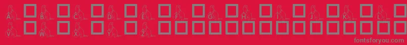 KrAFerretForAngel Font – Gray Fonts on Red Background