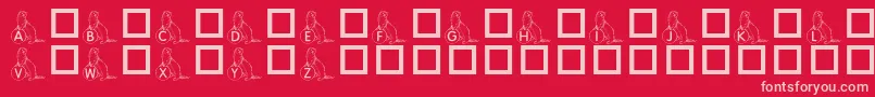 KrAFerretForAngel Font – Pink Fonts on Red Background