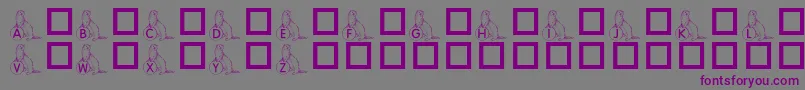 KrAFerretForAngel Font – Purple Fonts on Gray Background
