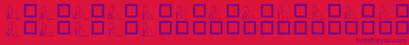 KrAFerretForAngel Font – Purple Fonts on Red Background