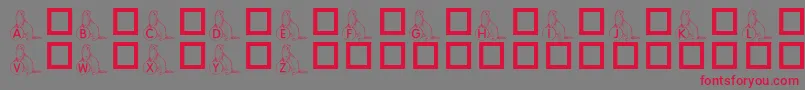 KrAFerretForAngel Font – Red Fonts on Gray Background