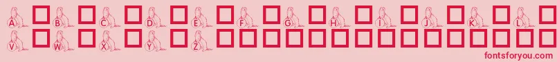 KrAFerretForAngel Font – Red Fonts on Pink Background