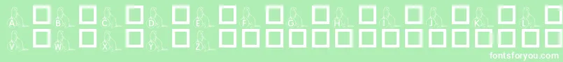 KrAFerretForAngel Font – White Fonts on Green Background