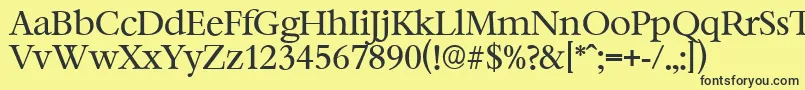 BernsteinserialRegular Font – Black Fonts on Yellow Background