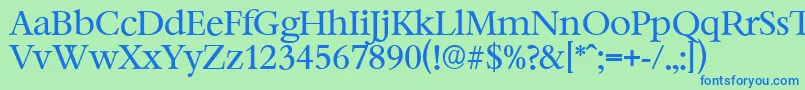 BernsteinserialRegular Font – Blue Fonts on Green Background