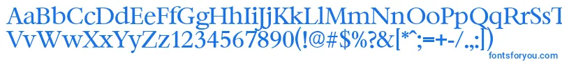 フォントBernsteinserialRegular – 白い背景に青い文字