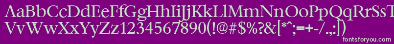 BernsteinserialRegular Font – Green Fonts on Purple Background