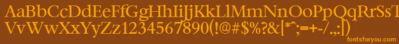 Шрифт BernsteinserialRegular – оранжевые шрифты на коричневом фоне