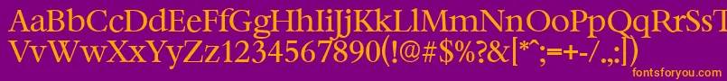 BernsteinserialRegular Font – Orange Fonts on Purple Background