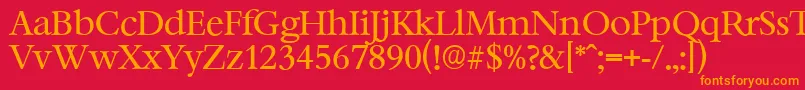 BernsteinserialRegular Font – Orange Fonts on Red Background