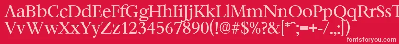 BernsteinserialRegular Font – Pink Fonts on Red Background