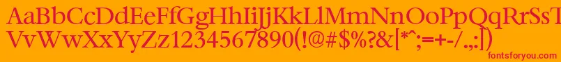 BernsteinserialRegular Font – Red Fonts on Orange Background