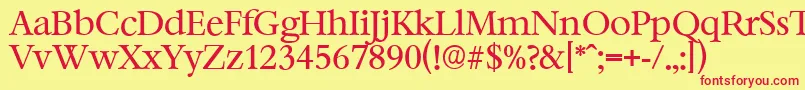 BernsteinserialRegular Font – Red Fonts on Yellow Background