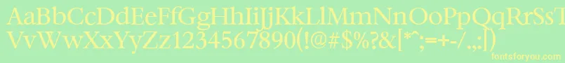 BernsteinserialRegular Font – Yellow Fonts on Green Background