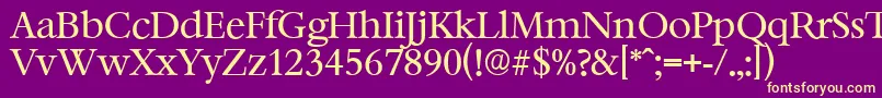 BernsteinserialRegular Font – Yellow Fonts on Purple Background