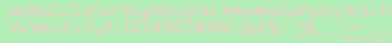 AmericaFasterLight Font – Pink Fonts on Green Background