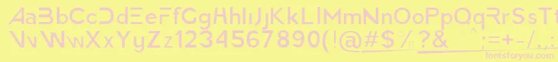 AmericaFasterLight Font – Pink Fonts on Yellow Background