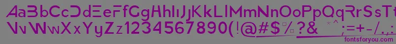 AmericaFasterLight Font – Purple Fonts on Gray Background