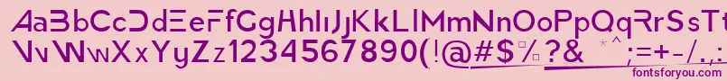 AmericaFasterLight Font – Purple Fonts on Pink Background