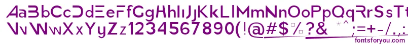 AmericaFasterLight Font – Purple Fonts on White Background