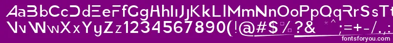 AmericaFasterLight Font – White Fonts on Purple Background