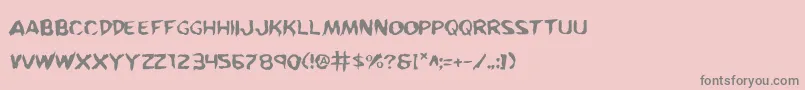 フォントKreew – ピンクの背景に灰色の文字