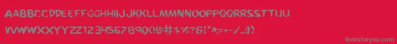 Kreew Font – Gray Fonts on Red Background