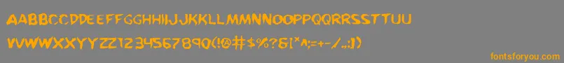 Kreew Font – Orange Fonts on Gray Background