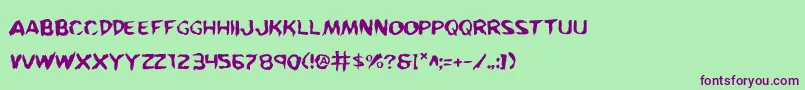 Kreew Font – Purple Fonts on Green Background