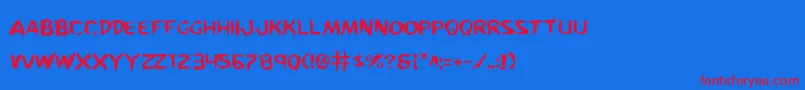 Kreew Font – Red Fonts on Blue Background