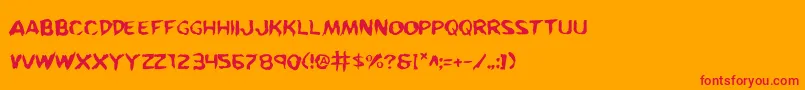 Kreew Font – Red Fonts on Orange Background