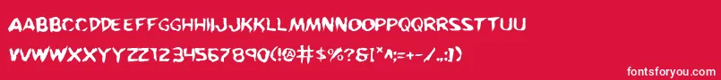 Kreew Font – White Fonts on Red Background