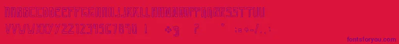 SaviaOutline Font – Purple Fonts on Red Background