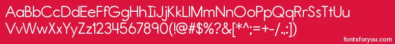 ReportrgRegular Font – White Fonts on Red Background