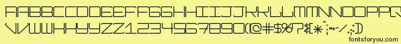 Modernism Font – Black Fonts on Yellow Background